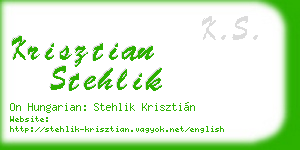 krisztian stehlik business card